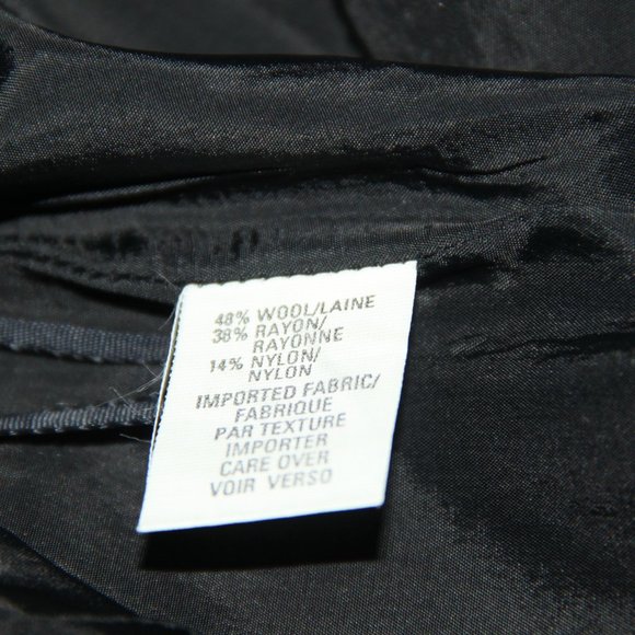 Anne Klein Petites Stylish Camel Boucle Black Leather Trim Skirt Size 10 - Picture 5 of 7